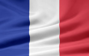 rippled French flag